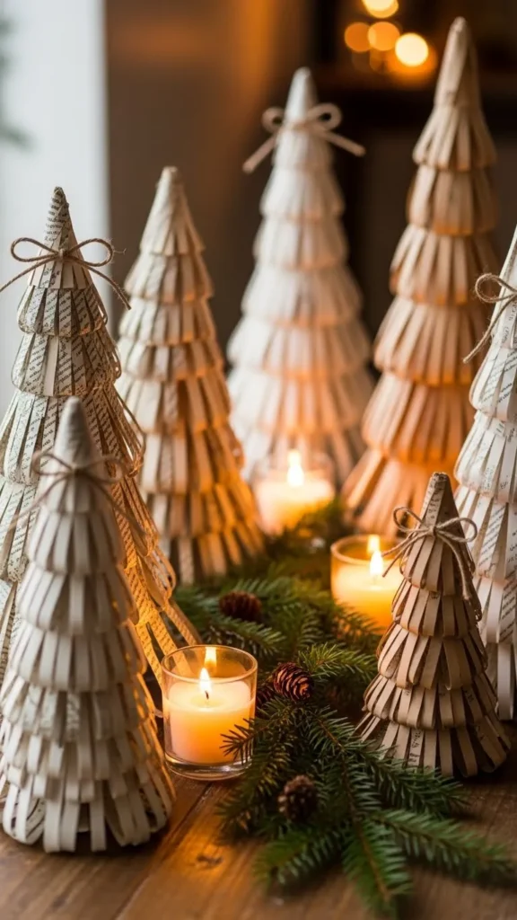 DIY Book Page Christmas Trees