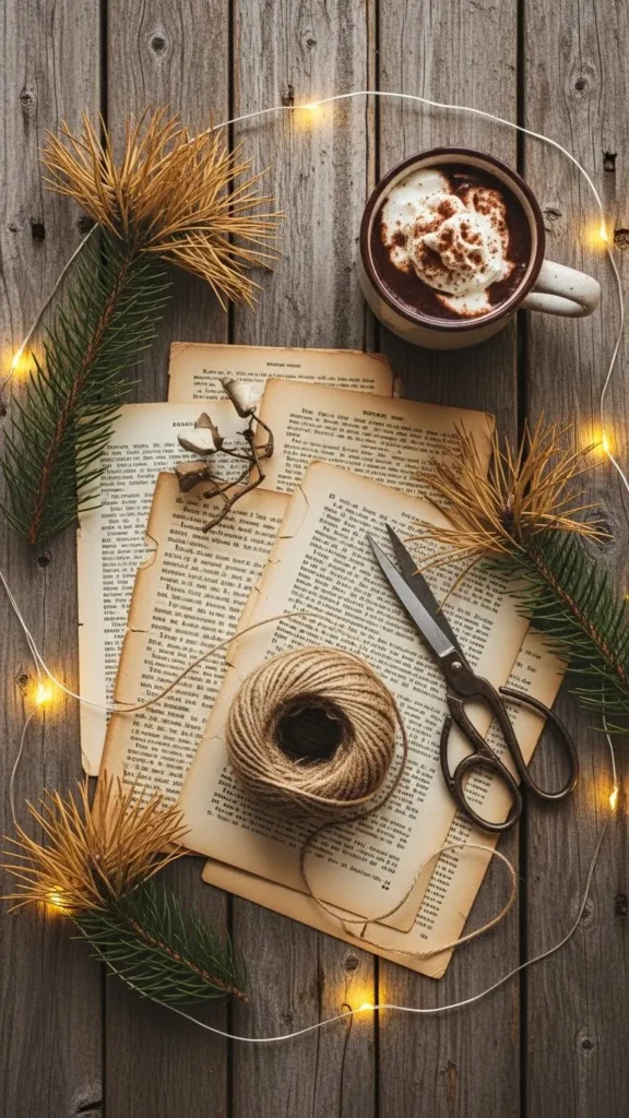 DIY Christmas Book Page Crafts