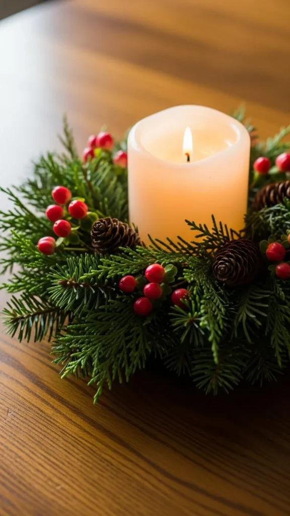 DIY Christmas Candle Rings