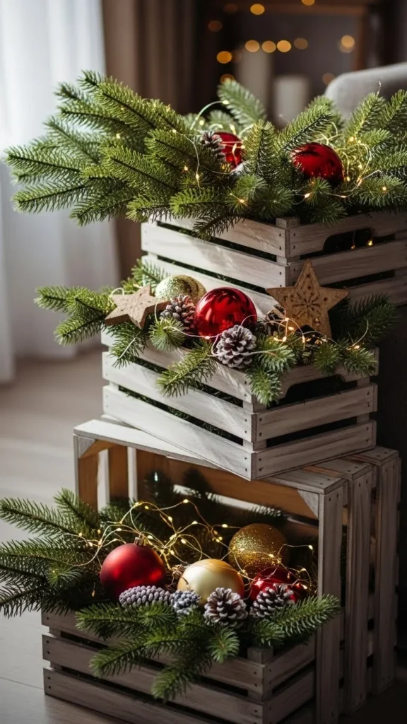 DIY Christmas Crate Decor