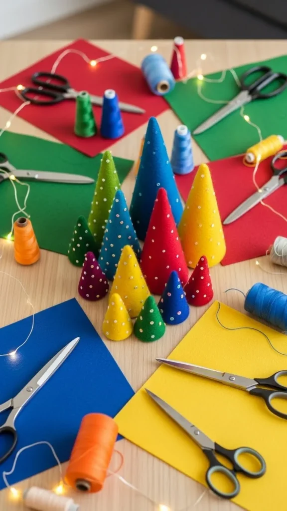 DIY Christmas Felt Trees