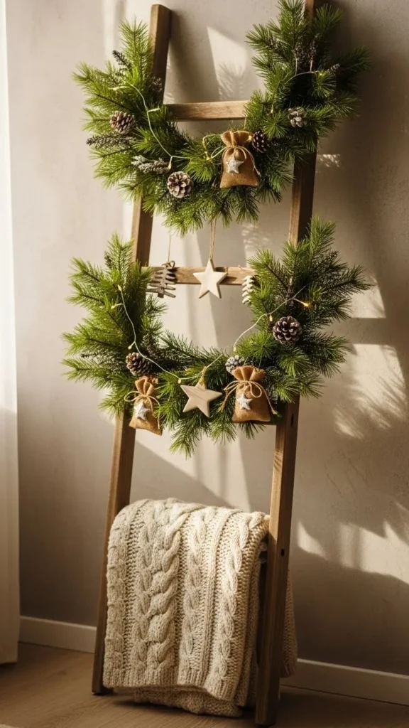 DIY Christmas Ladder Decor