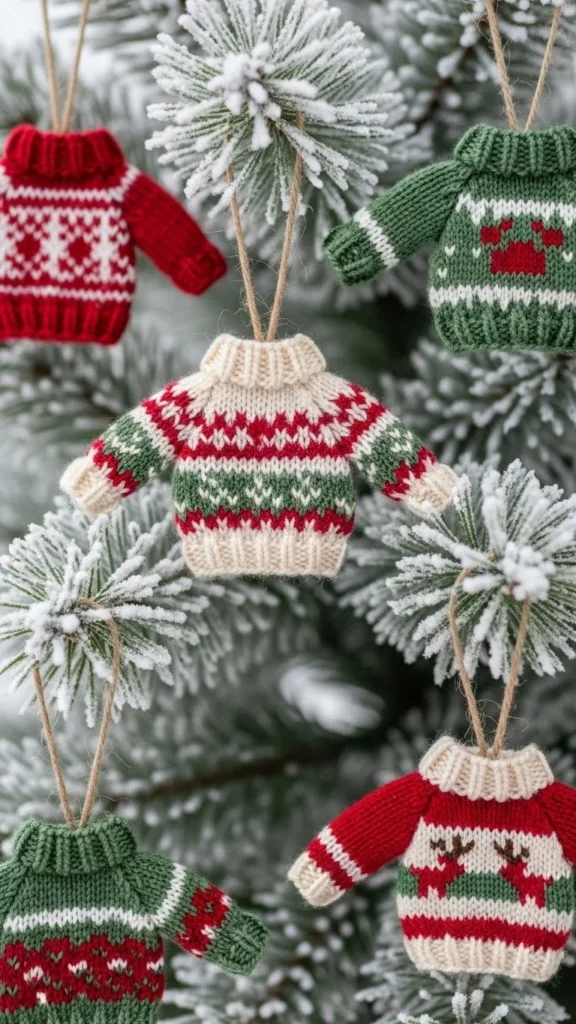 DIY Christmas Sweater Ornaments