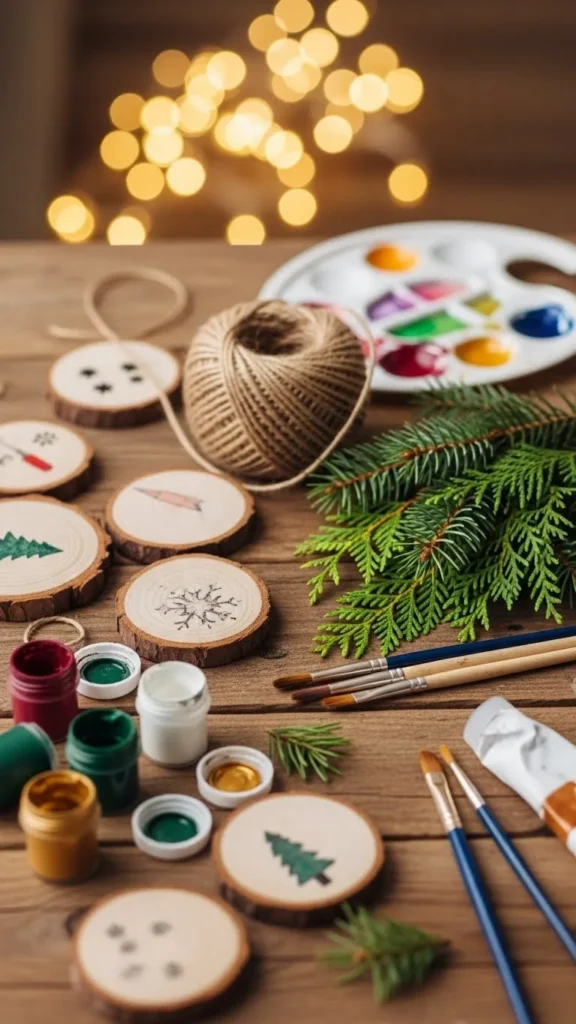 DIY Christmas Wood Slice Decor