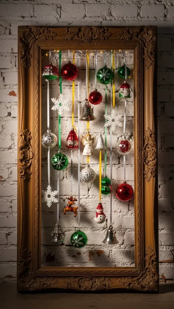 DIY Framed Ornament Display