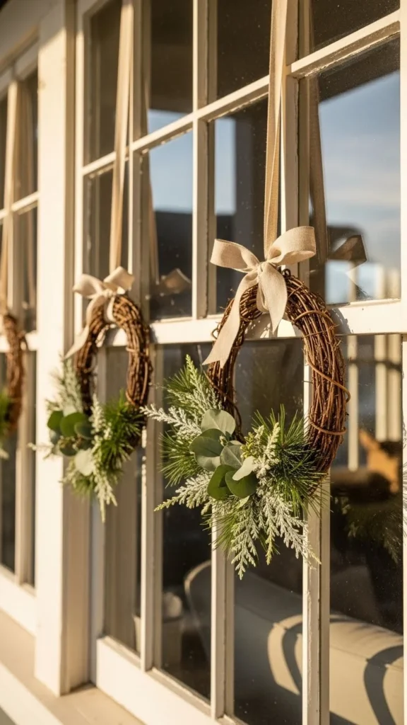 DIY Mini Wreaths for Porch Windows