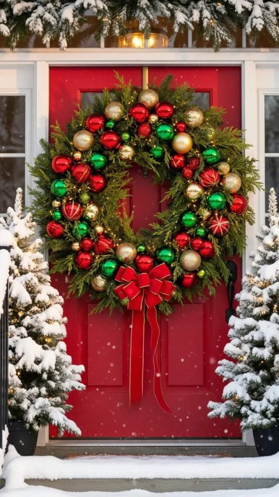 DIY Outdoor Ornament Wreath