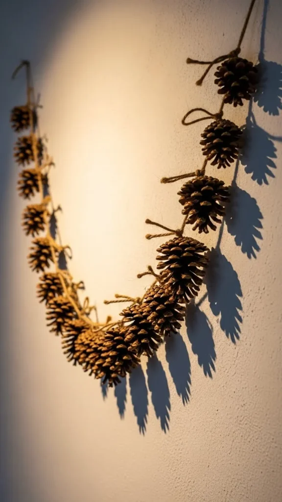 DIY Pinecone Wall Garland