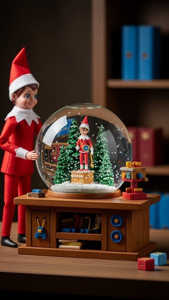 Elf Workshop Snow Globe