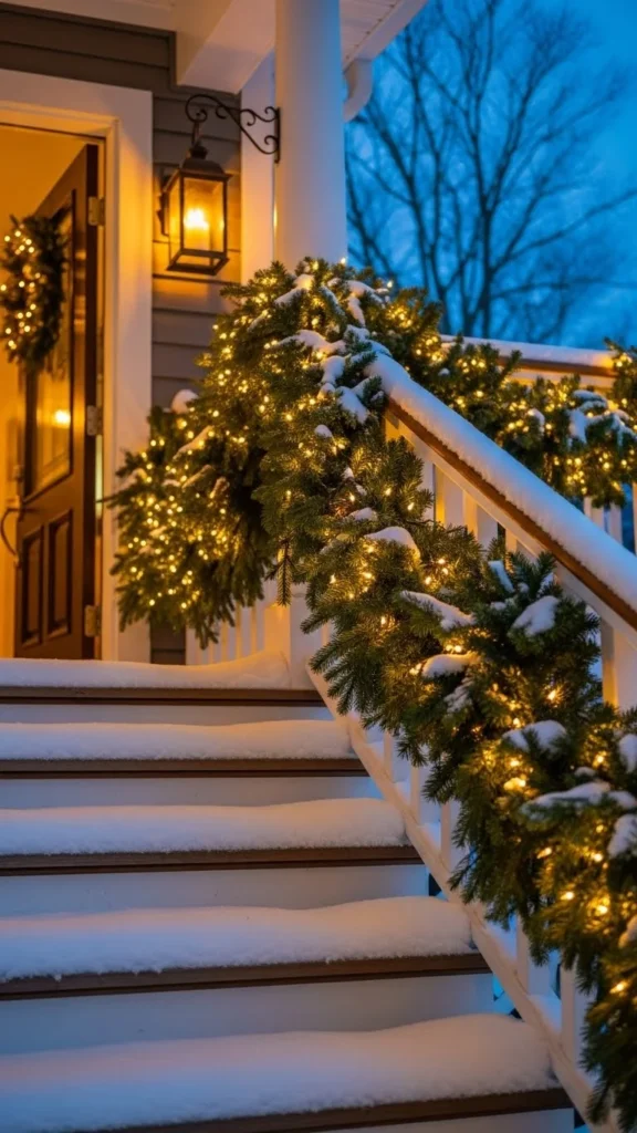 Evergreen Garland Staircase Rail
