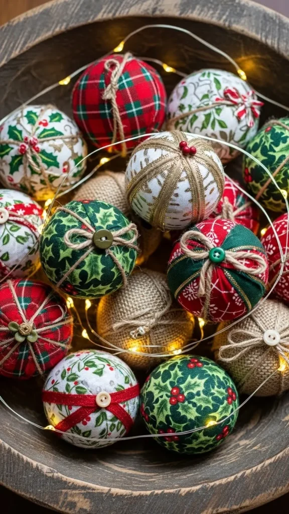 Fabric Ball Ornaments