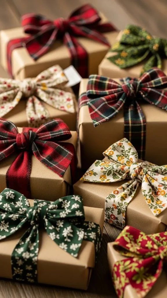 Fabric Bows for Gifts