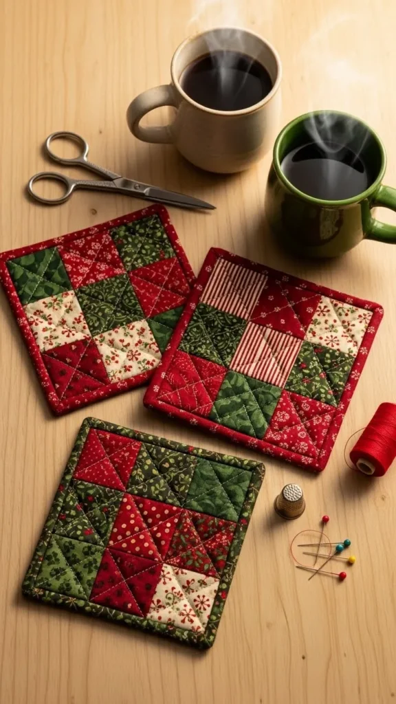 Fabric Patchwork Coasters