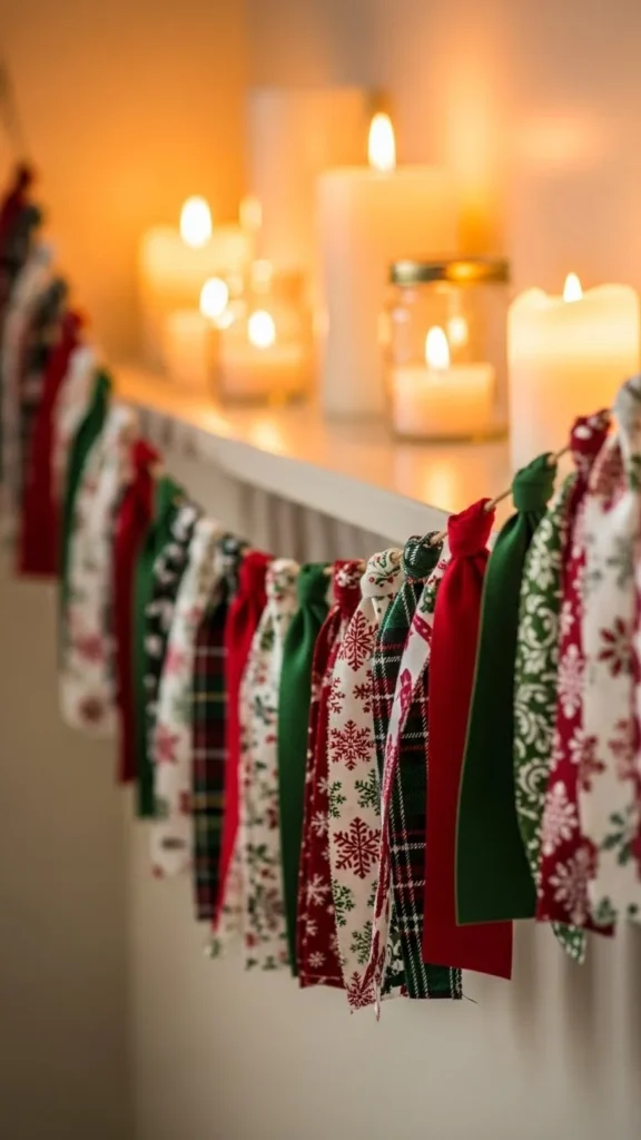 Fabric Scrap Ribbon Garland