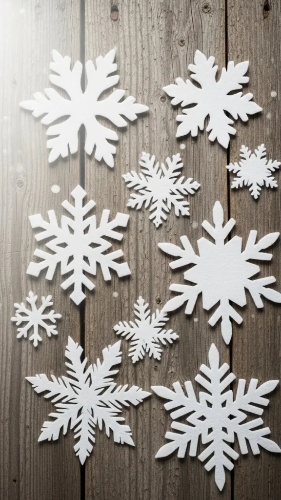 Fabric Scrap Snowflakes
