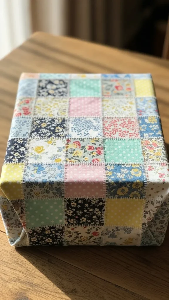 Fabric Scraps Pieced Together