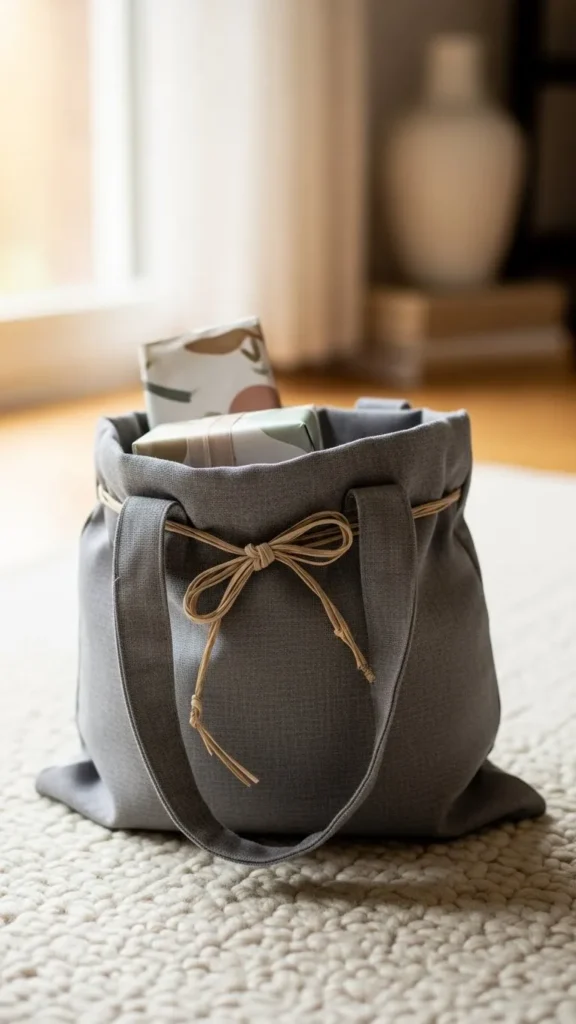 Fabric Tote Bags as Wraps