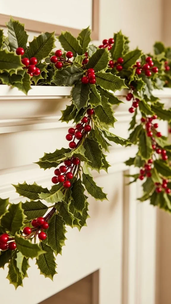Faux Holly Berry Garland