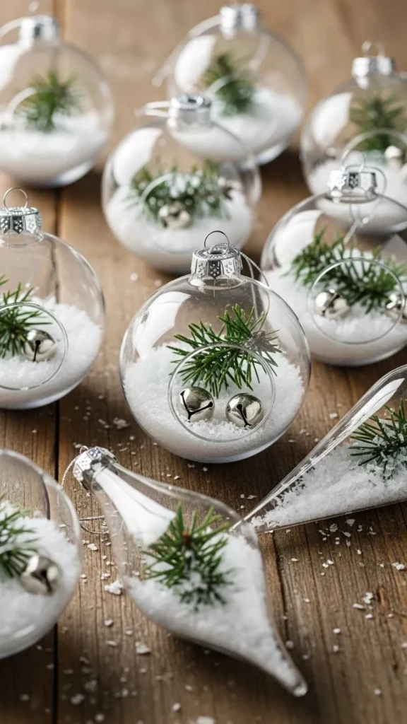 Faux Snow Baubles