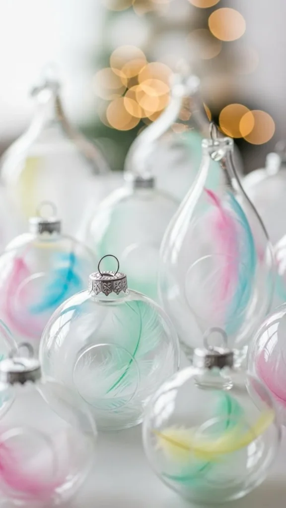 Feather-Filled Baubles