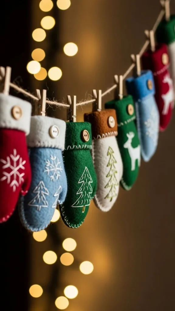 Felt Mitten Garland