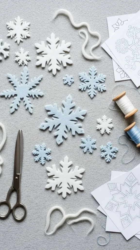 Felt Snowflake Cutouts