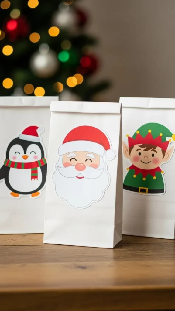 Festive Character Sticker Bags