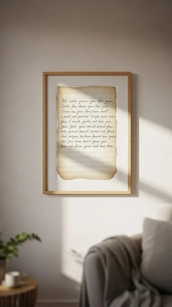 Framed Love Notes Style Prints