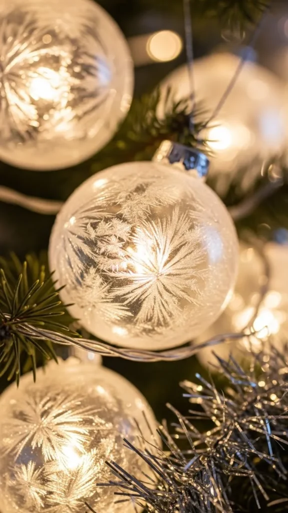 Frosted Glass-Effect Baubles