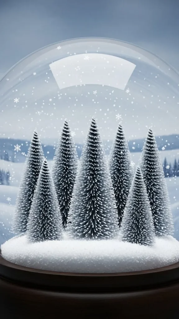 Frosty Tree Line Globe