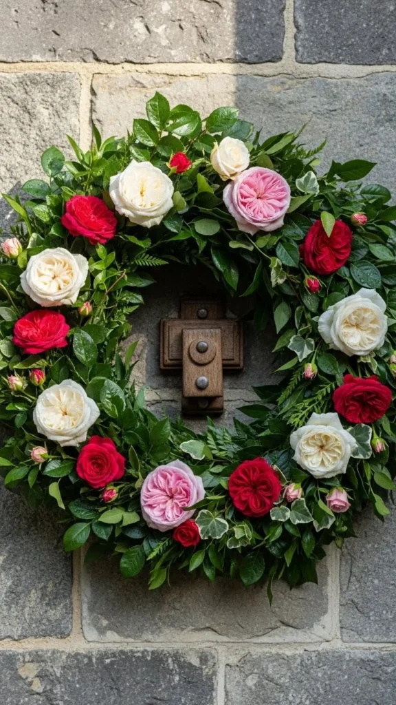 Full Circle Garden Rose Wreath