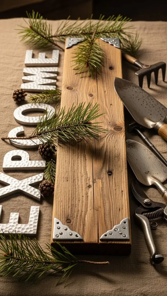 Galvanized Metal Accent Sign