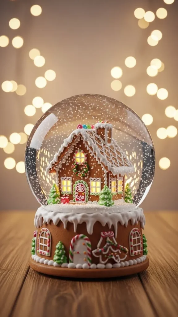 Gingerbread House Snow Globe