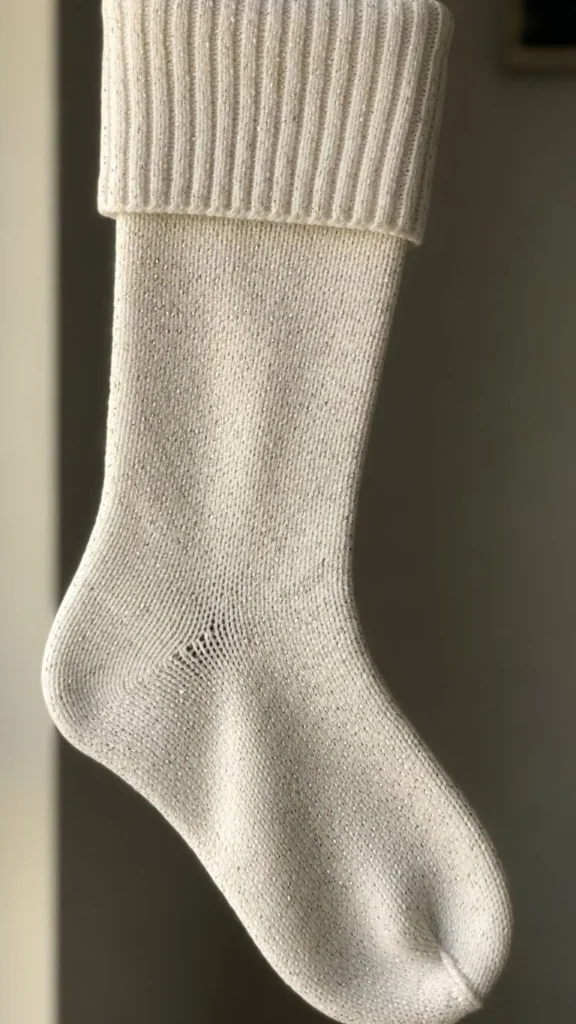Glitter-Free Metallic Accent Stocking