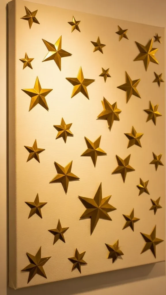 Gold Foil Starburst Canvas