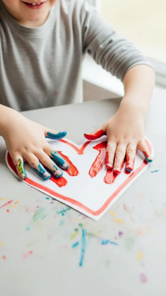 Handprint Heart Cards