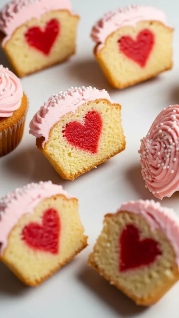 Heart-Filled Surprise Cupcakes