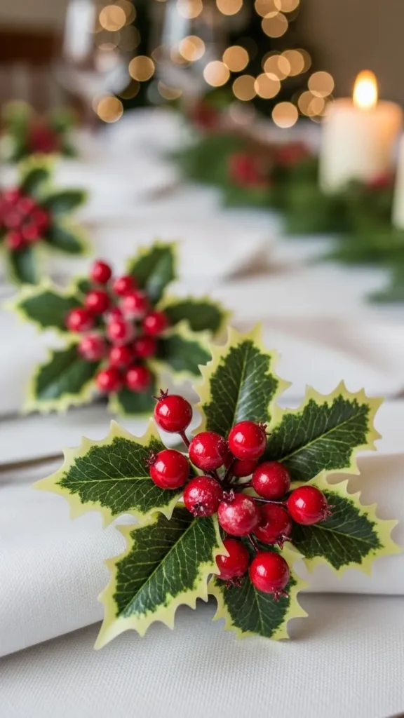 Holly Leaf Rings