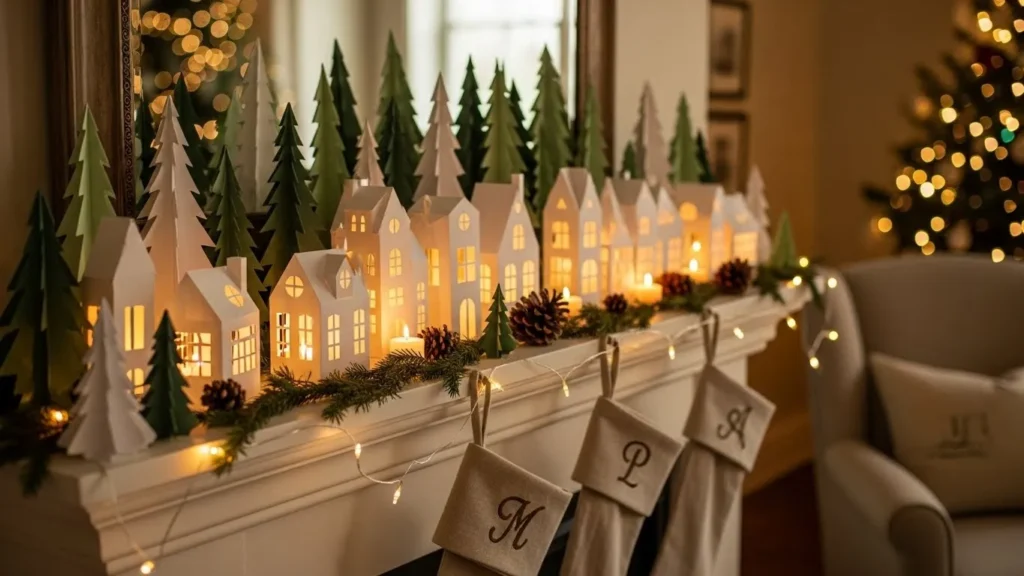 How to Craft a DIY Christmas Paper Village From Templates