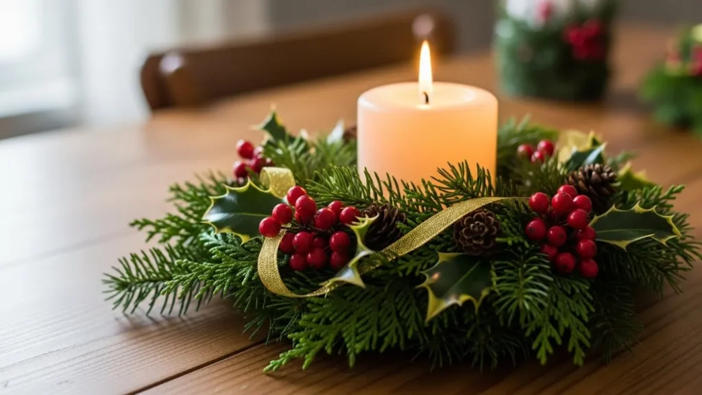 How to Create Elegant DIY Christmas Candle Rings for Tables