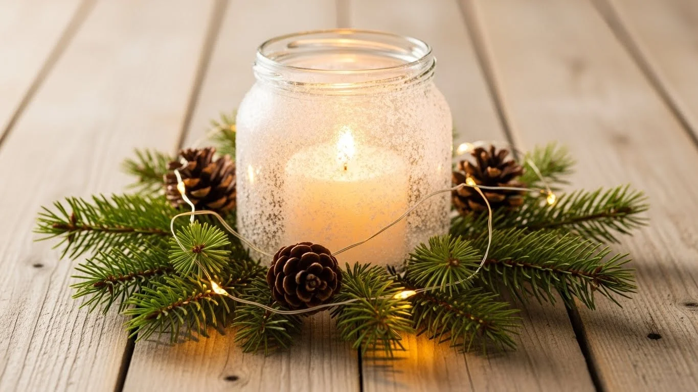 How to Create a DIY Christmas Snow Candle With a Frosted Glow