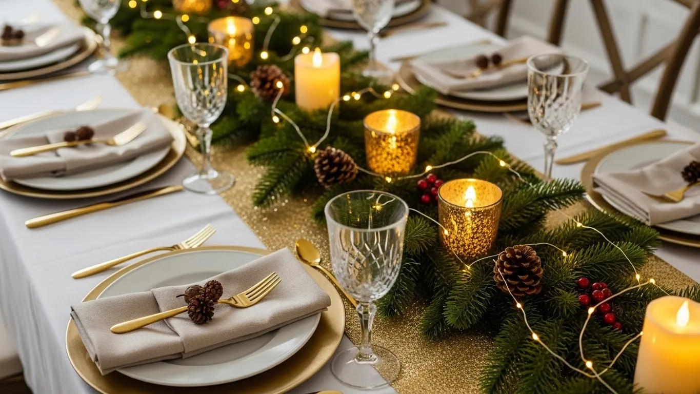 How to Create a Sparkly DIY Christmas Glitter Table Runner