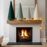 How to Make Cozy DIY Christmas Yarn Trees for Mantels & Shelves