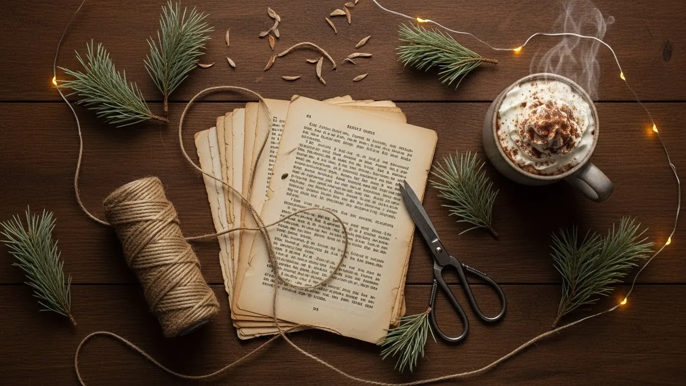 How to Make DIY Christmas Decor Using Old Book Pages