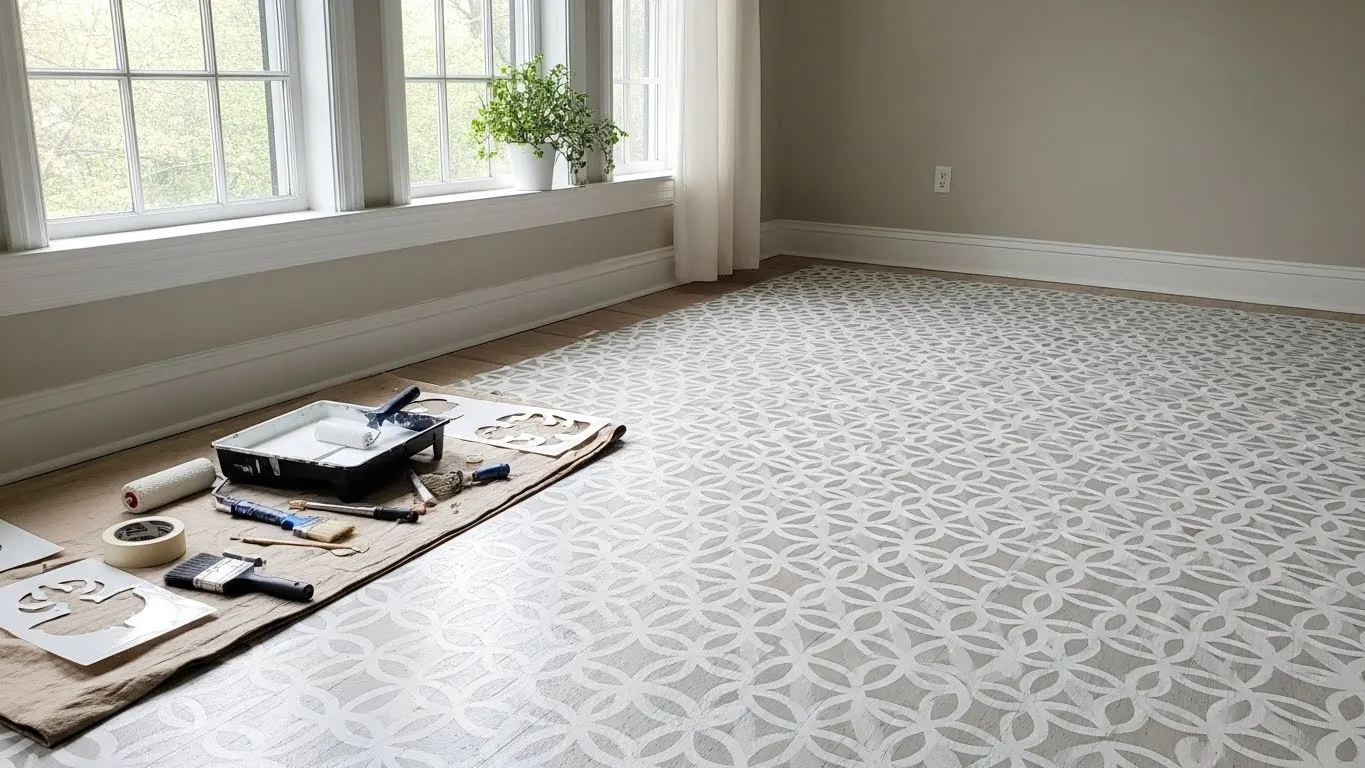 How to Stencil Floors for a Budget-Friendly Makeover