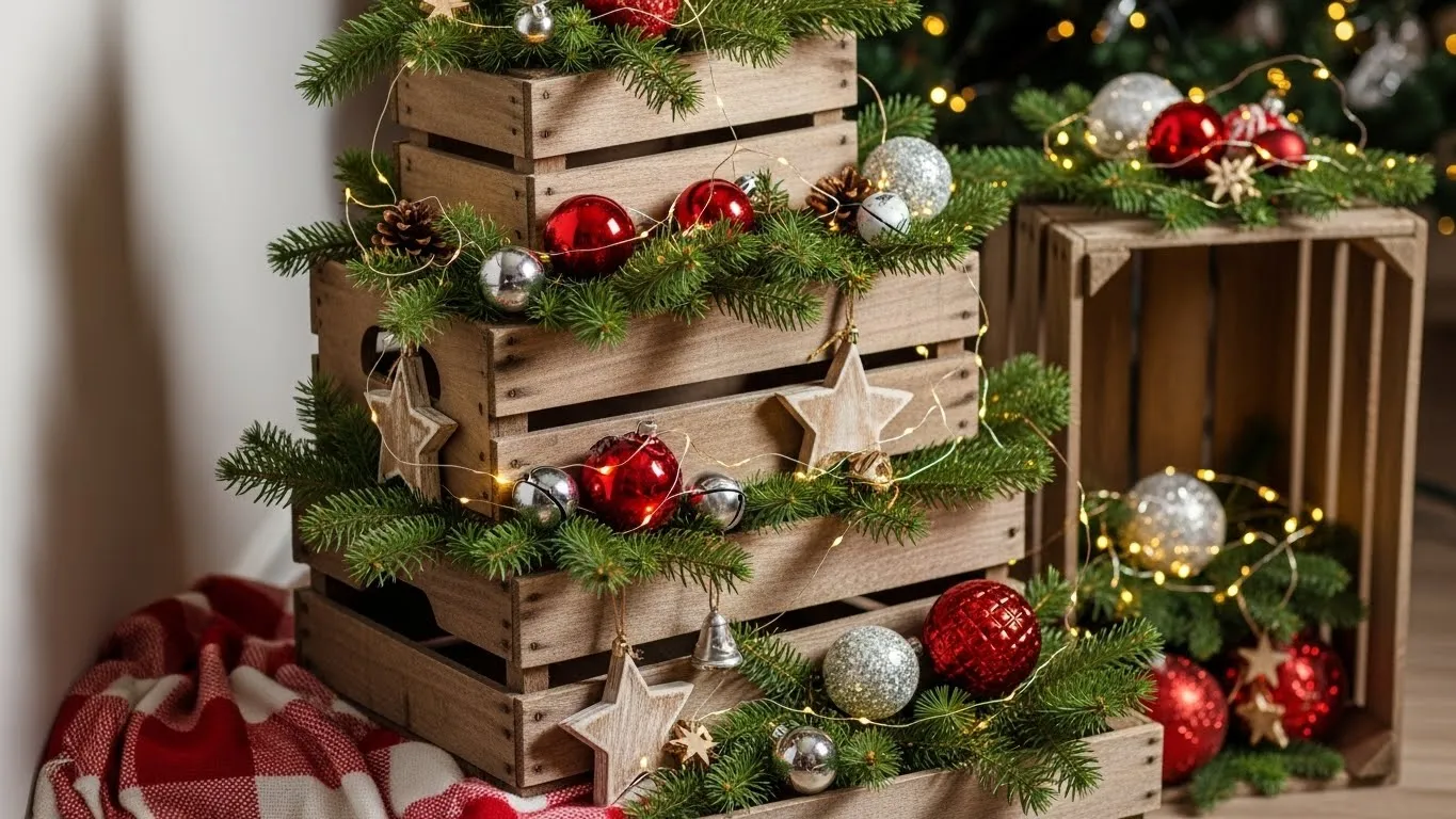 How to Style Wooden Crates Into DIY Christmas Displays