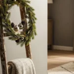How to Style a Rustic Ladder With DIY Christmas Decor
