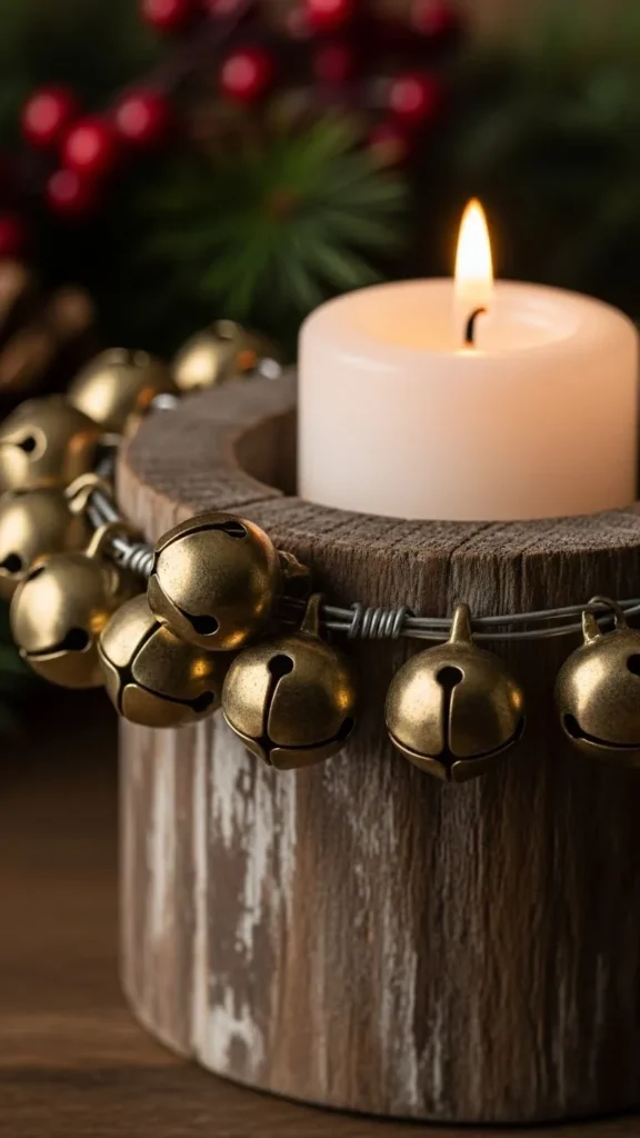 Jingle Bell Rim Candle Holder