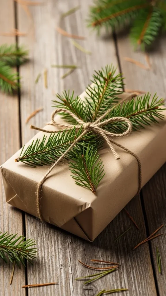 Kraft Paper With Evergreen Touches