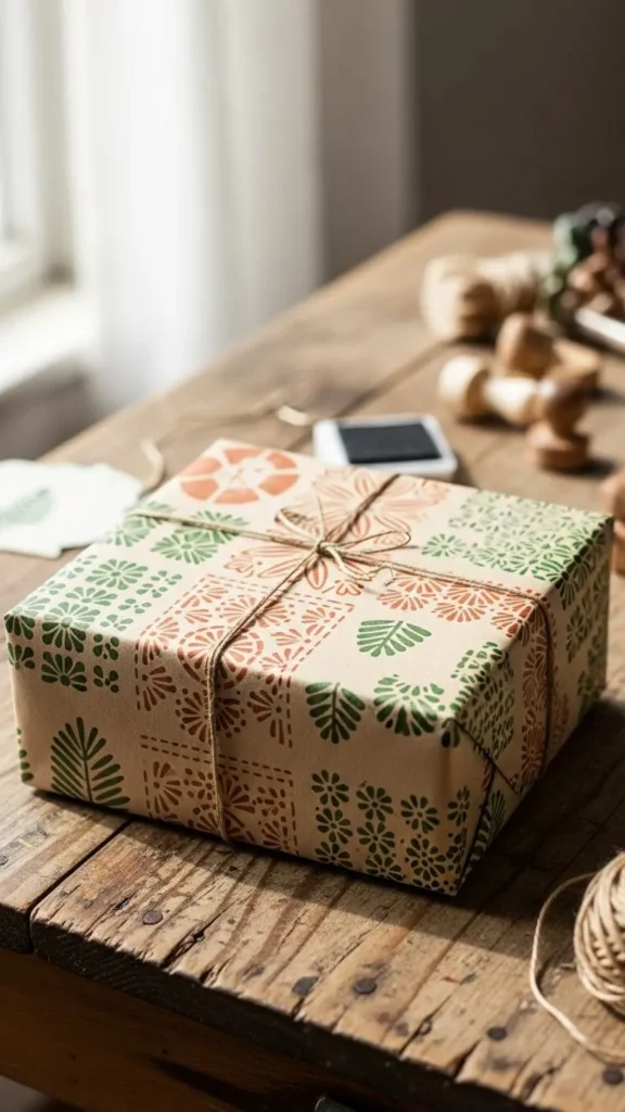 Kraft Paper with Stamped Patterns